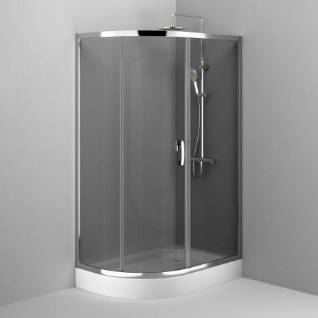 Душевой уголок 120x80 см, без поддона AM.PM Like W83G-302U120CG стекло тонированное, профиль глянцевый хром