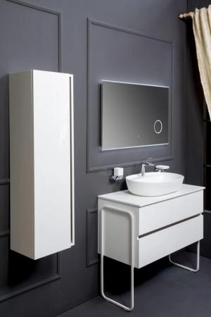 Пенал Boheme Vallessi 120*35*28,5cm Белый глянец 836-W