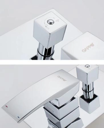 Душевая система Gappo G7107 встроенный для ванны с 3-функциями, хром