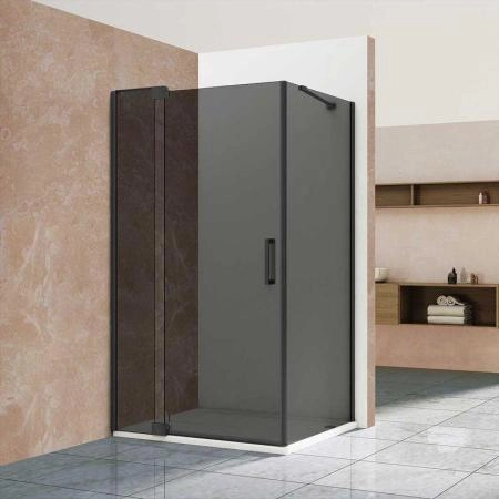 Душевой уголок Vincea Extra VSR-1E809090CGB 800/900*900, черный, стекло тонированное