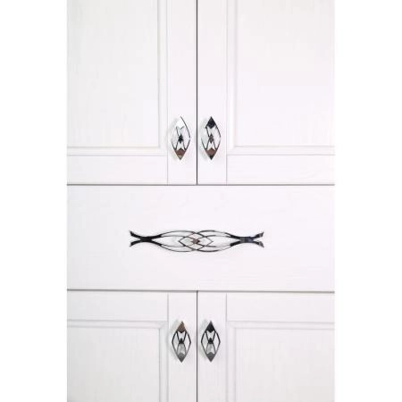 Пенал Asb Woodline Модерн 60 Белый (патина серебро)