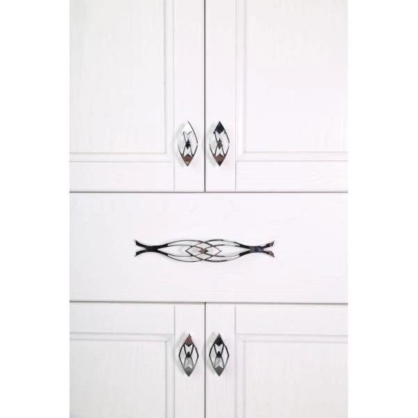 Пенал Asb Woodline Модерн 60 Белый (патина серебро)