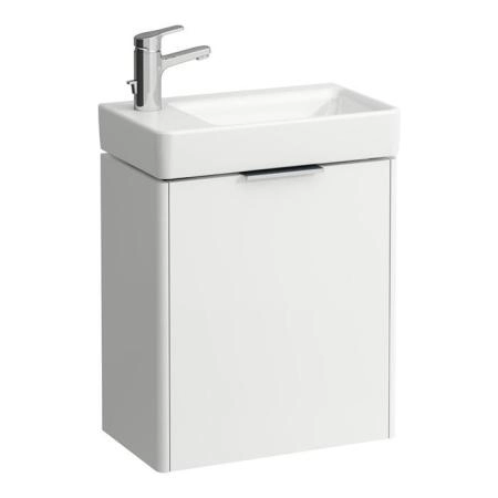 Laufen Base Тумба с раковиной, 47x26.5x53см., с 1 дверью, петли слева, органайзер для ящика, цвет: белый матовый