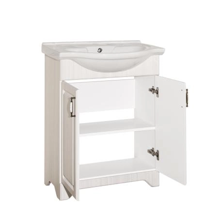 Тумба под раковину Style Line Elfante Олеандр-2 65 напольная с дверками, рельеф пастель