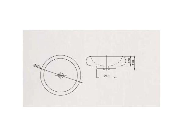 Раковина SSWW CL3040 на столешницу 50 см