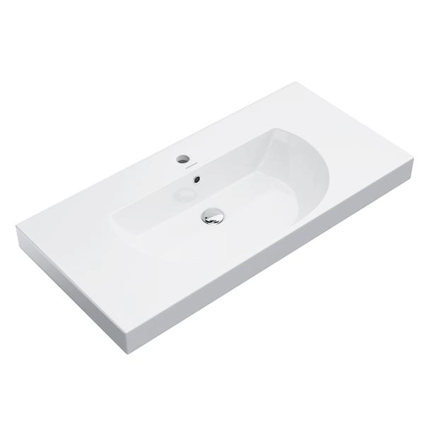 Раковина Kerama Marazzi BUONGIORNO БОНДЖОРНО BG.wb.100 подвесная\мебельная 100, белая глянцевая