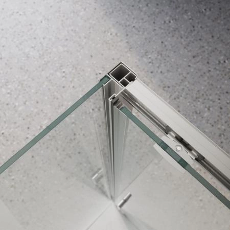 Душевой уголок BelBagno LUCE 100x80 прозрачное стекло 6 мм профиль хром LUCE-AH-1-100/80-C-Cr