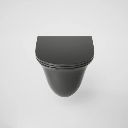 Унитаз Grossman GR-4412MS (485*360*360) подвесной безободковый с тонкой крышкой, черный матовый