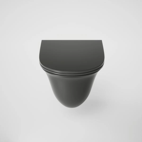 Унитаз Grossman GR-4412MS (485*360*360) подвесной безободковый с тонкой крышкой, черный матовый