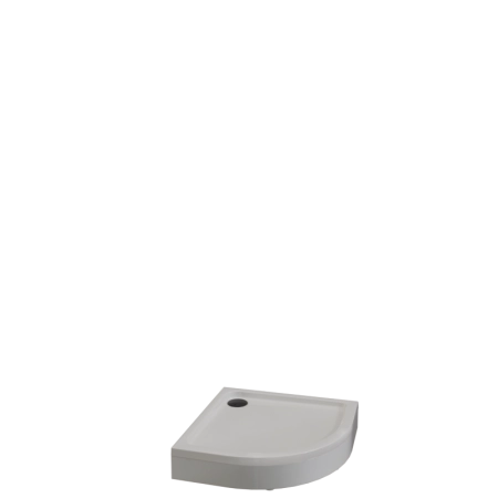 Поддон к душевому углу Берген RD 100х100 (радиальный поддон на раме-подставке с устройством слива (черный), панель)