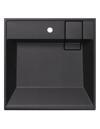 Раковина Uperwood Naomi Quartz RnaomiQuartz60U над стиральной машиной 60*60 см уголь