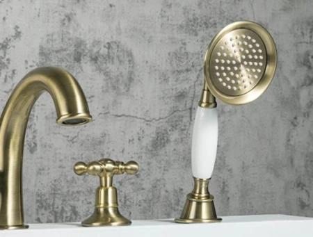 Смеситель Gappo G1189-4 борт ванны 4 отверстия, бронза