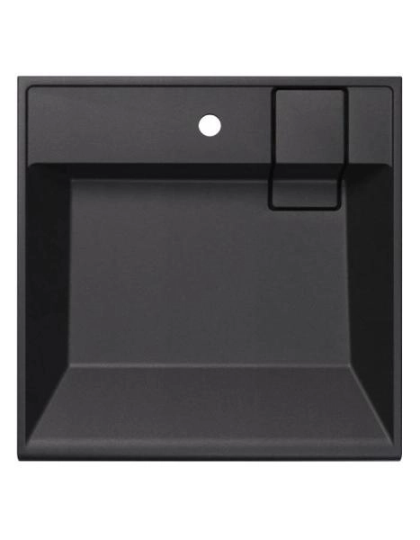 Раковина Uperwood Naomi Quartz RnaomiQuartz60U над стиральной машиной 60*60 см уголь
