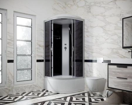 Душевая кабина Niagara Classic NG-2508-14 (900х900х2150) высокий поддон(45см) стекло ТОНИРОВАННОЕ