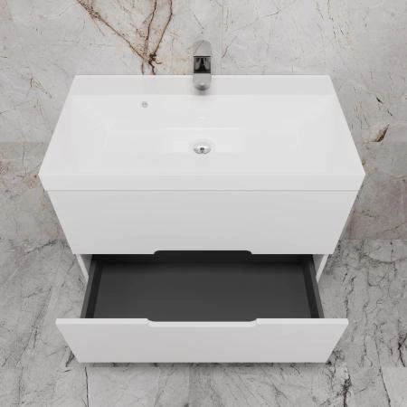 Тумба с раковиной Style Line Матис 80 ЛС-00002446 подвесная под ASTI 80 (2 ящика) Белый матовый ЭМАЛЬ