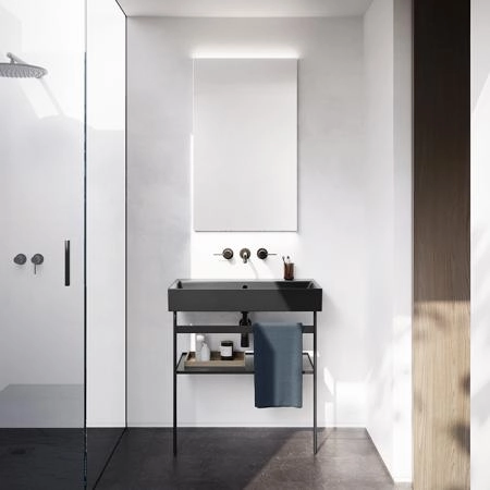 Catalano Premium Раковина 80x47см, без отв., цвет: черный матовый