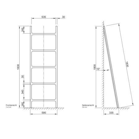 Decor Walther Stone HTL Полотенцедержатель 180x60см, напольный, цвет: белый