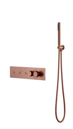 Смеситель FUSION Boheme TERMO с ручным душем COPPER BRUSHED 131-SYS-CB