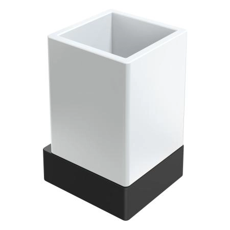 Стакан Boheme настенный Qubic Black 10724-B