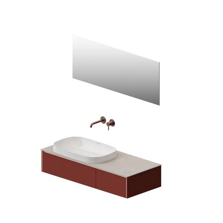 Тумба Kerama Marazzi MAGICA МАДЖИКА MA.120.2\VR.M подвесная 120, 2 ящика, венецианский красный матовый