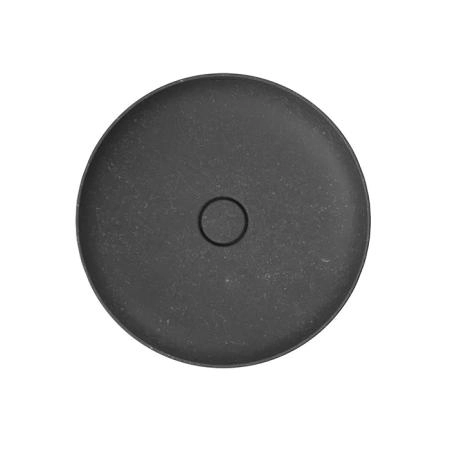 Раковина Kerama Marazzi SAFI САФИ KMSFWb46MBlSt0 накладная 46 с крепежом и донным клапаном, черный камень
