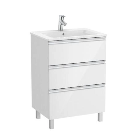 Roca The Gap Тумба подвесная 60x45x74см, с 3 ящиками, цвет: белый