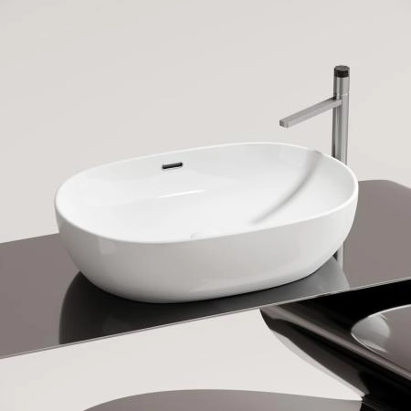 Умывальник чаша накладная овальная со сливом переливом Element 610x420x155мм