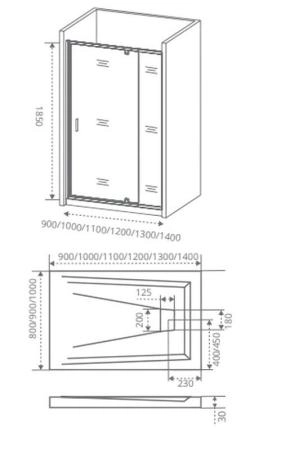 Душевая дверь GOOD DOOR ORION WTW PD-120-G-CH 120 матовое