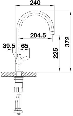 Смеситель Blanco TRIMA 526264 антрацит гранит для мойки
