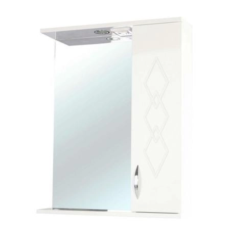 Зеркало шкаф BELLEZZA Элеганс-50 бежевое прав.(свет.)