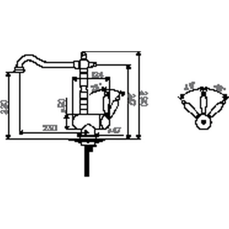 Смеситель Omoikiri Kyoto-SI 4994297 античное серебро