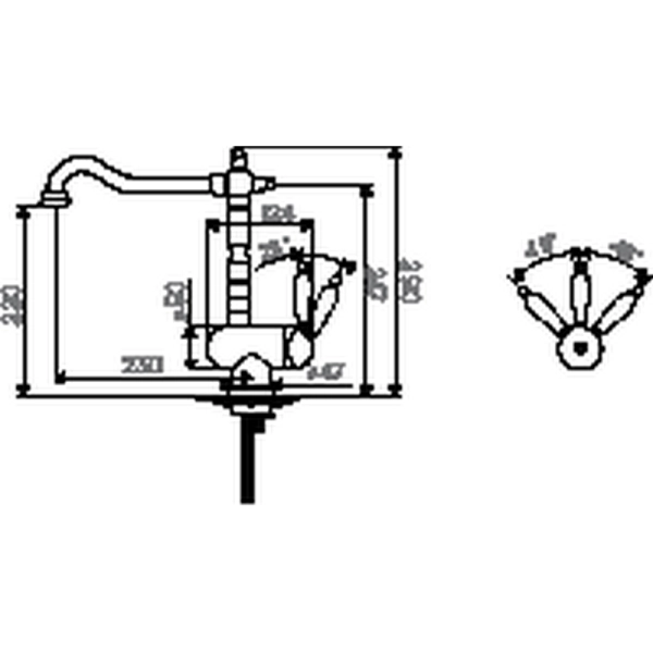 Смеситель Omoikiri Kyoto-SI 4994297 античное серебро