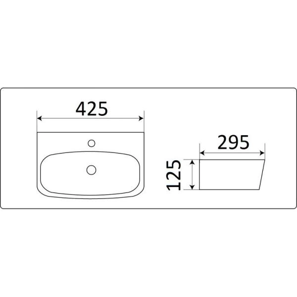 Раковина CeramaLux N 78401 43 см подвесная