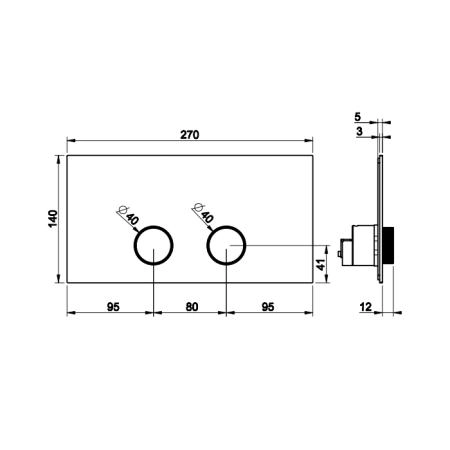 Gessi Anello Клавиши смыва Viega 1H, 2H, 2L., цвет: хром