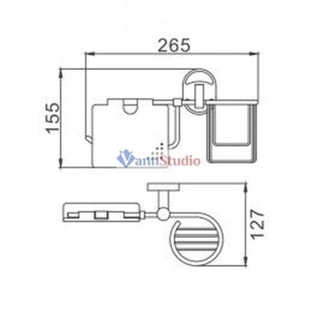 F1903-1 Бумагодержатель с дезодорантом Frap