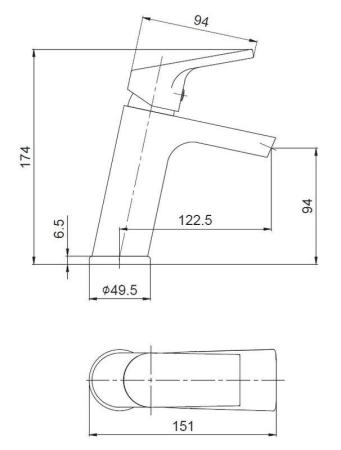 Смеситель для раковин ESKO ONTARIO ON 26 хром