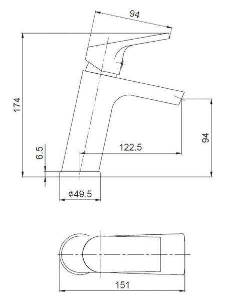 Смеситель для раковин ESKO ONTARIO ON 26 хром