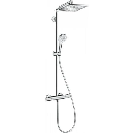 Hansgrohe 27281000 Crometta E Душевая система для душа с термостатом 240х240/?100 мм, 2 реж., Ecosmart, хром