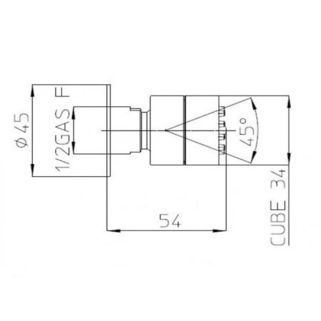 Душевая форсунка Bossini Cubic-Gom I00135.030, хром
