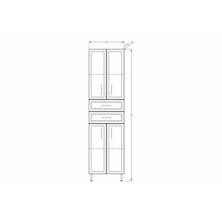 Шкаф-пенал Stella Polar Концепт 48, 2 ящ