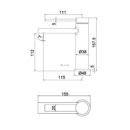Смеситель для раковины Frap F1067 хром