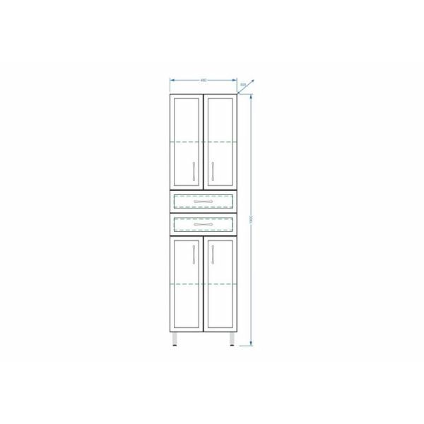 Шкаф-пенал Stella Polar Концепт 48, 2 ящ
