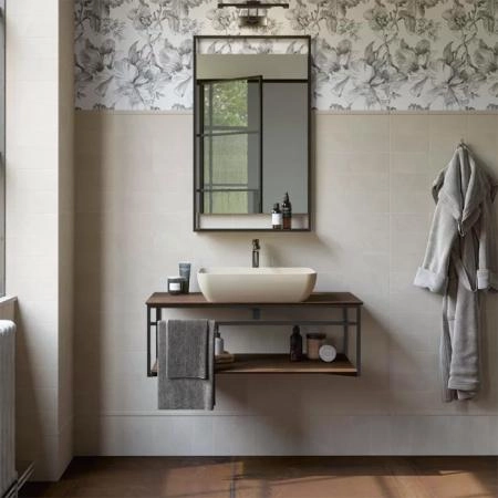 Раковина Kerama Marazzi PLAZA ПЛАЗА PLR.wb.55\SAN накладная 55, песочная матовая