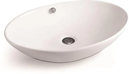 Раковина SantiLine SL-1019 63x41 на столешницу керамическая Белый