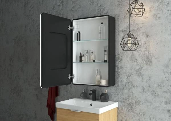 Зеркало-шкаф Континент Eltoro black LED 560х850