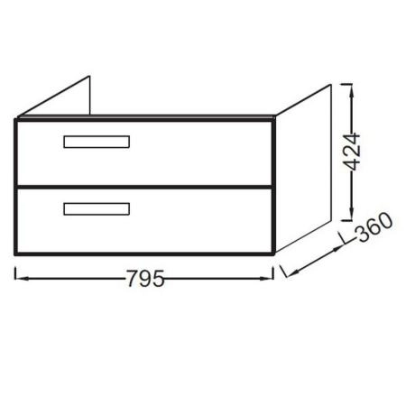 Тумба под раковину Jacob Delafon RYTHMIK EB1302-E70 80 см цвет арлингтонгский дуб