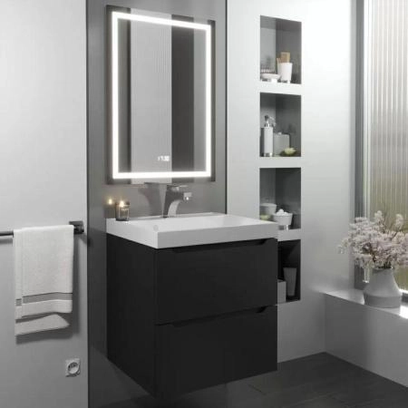 Тумба под раковину для ванной Uperwood Tanos 50 см, подвесная, черная