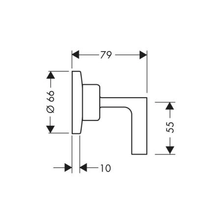 Axor Citterio 39960000 Запорный вентиль с рукояткой рычаг для 15970180/15974180/15973180