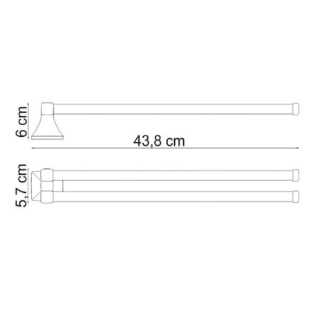 Полотенцедержатель WasserKraft Wern K-2531 хром