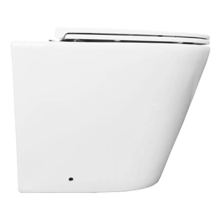 Унитаз приставной Azario 580х360х430 безободковый, быстросъемное сиденье микролифт, с системой смыва Tornado (AZ-1003D-UQ1)